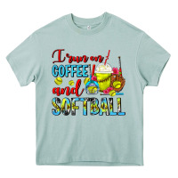 Arona I Run On Coffee And Softball Frappe Heavy Core Tee - FaDigitalArtStudio