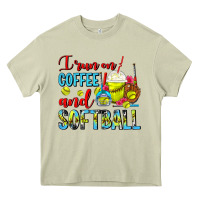 Mossy I Run On Coffee And Softball Frappe Heavy Core Tee - FaDigitalArtStudio