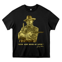 Black the outlaw josey wales Heavy Core Tee - linhVisuals