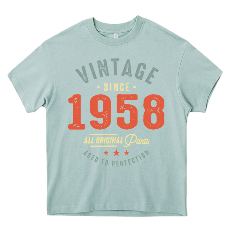 Vintage Since 1958 - 64th Birthday Retro Classic Heavy Core Tee by linhVisuals | Teevron