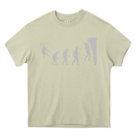 Mossy funny rock climbing evolution Heavy Core Tee - linhVisuals