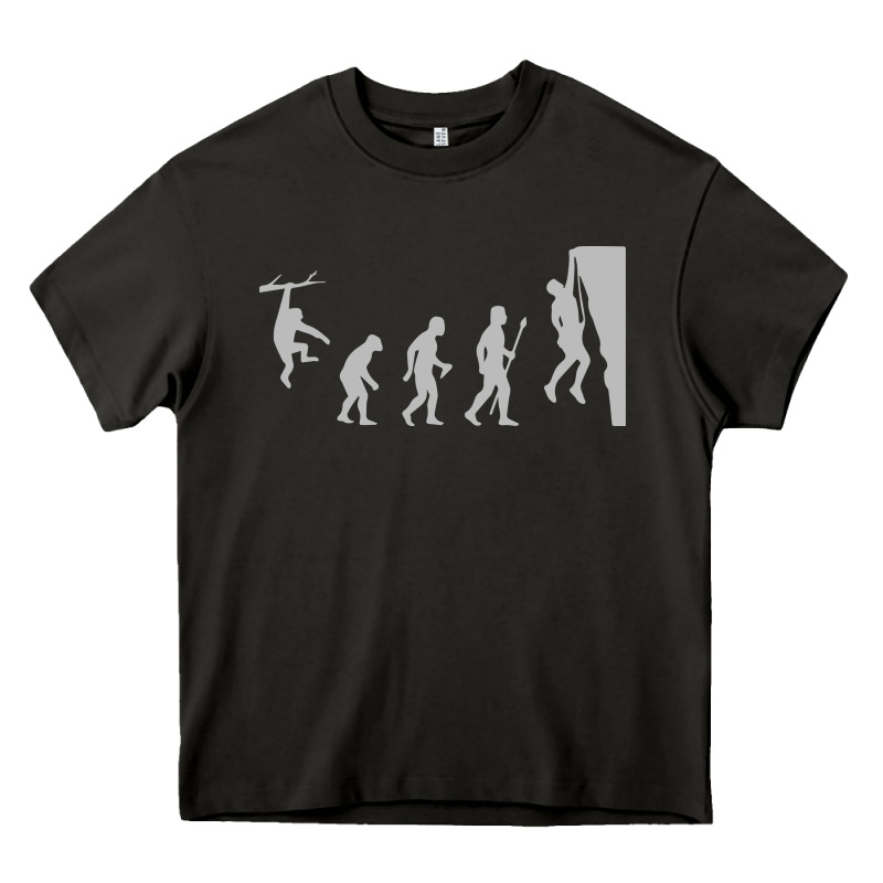 Funny Rock Climbing Evolution Heavy Core Tee by linhVisuals | Teevron