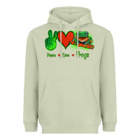 Matcha Peace Love Frogs Heavyweight Hoodie - Jasminsmagicworld