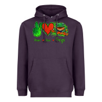 Plum Peace Love Frogs Heavyweight Hoodie - Jasminsmagicworld