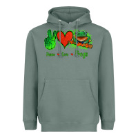 Sage Peace Love Frogs Heavyweight Hoodie - Jasminsmagicworld