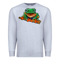 Heather Grey frog Premium Sweatshirt - Jasminsmagicworld
