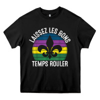 Black laissez les bons temps rouler gift mardi gras masquerade t shirt Heavy Core Tee - linhVisuals