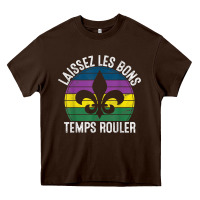 Chocolate Brown laissez les bons temps rouler gift mardi gras masquerade t shirt Heavy Core Tee - linhVisuals