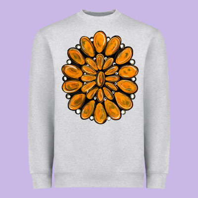 Orange Gemstone Heavyweight Sweatshirt Designed By Ranaportraitstore