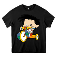 Black bobby on his bike   bobbys world Heavy Core Tee - linhVisuals