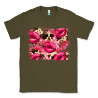 Army Green Valentine's Day pink plaid red glitter cowhide Classic Tee - FaDigitalArtStudio
