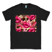 Black Valentine's Day pink plaid red glitter cowhide Classic Tee - FaDigitalArtStudio