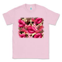 Bubblegum Pink Valentine's Day pink plaid red glitter cowhide Classic Tee - FaDigitalArtStudio