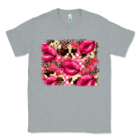 Heather Grey Valentine's Day pink plaid red glitter cowhide Classic Tee - FaDigitalArtStudio