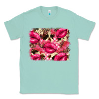 Seafoam Valentine's Day pink plaid red glitter cowhide Classic Tee - FaDigitalArtStudio