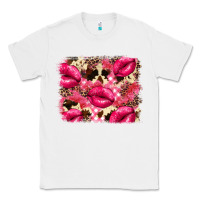 White Valentine's Day pink plaid red glitter cowhide Classic Tee - FaDigitalArtStudio
