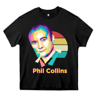 Black wpap phil collins rock Heavy Core Tee - linhVisuals