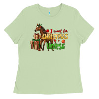 Matcha All I Want For Christmas Is A Horse Ladies Tee - LillyAllenDesigns