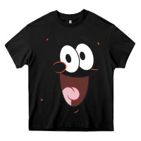 Black sponge.bob squa.re.pants patrick face portrait Heavy Core Tee - linhVisuals