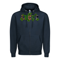Navy st patricks day lucky shamrock Zipper Hoodie - RanaPortraitStore