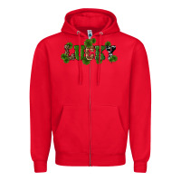 Red st patricks day lucky shamrock Zipper Hoodie - RanaPortraitStore