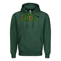 Sports Green st patricks day lucky shamrock Zipper Hoodie - RanaPortraitStore