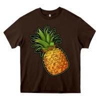 Chocolate Brown pineapple Heavy Core Tee - Jasminsmagicworld