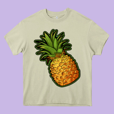 Pineapple Heavy Core Tee Designed By Jasminsmagicworld