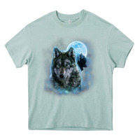 T Shirt, Grey Wolf Hunting Ground, Icy Moon, Forest, Galaxy Heavy Core Tee | Teevron