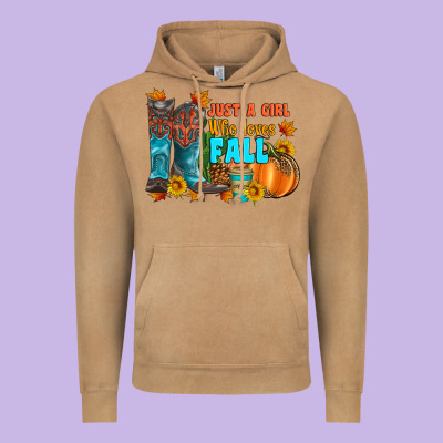 Jusa A Girl Who Loves Fall Vintage Hoodie Designed By Artiststas