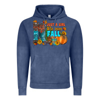 Vintage Denim jusa a girl who loves fall Vintage Hoodie - Artiststas