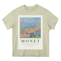 Mossy Claude Monet 1888 Heavy Core Tee - linhVisuals