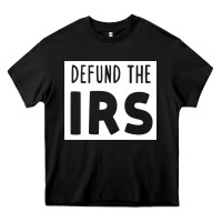 Black defund the irs Heavy Core Tee - linhVisuals
