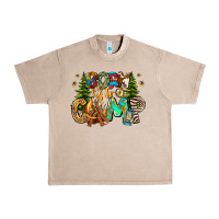 French Oak Born To Camp Urban Heavy Tee - CowhideDigitalArt