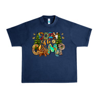 Navy Born To Camp Urban Heavy Tee - CowhideDigitalArt