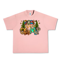 Salmon Born To Camp Urban Heavy Tee - CowhideDigitalArt