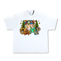 White Born To Camp Urban Heavy Tee - CowhideDigitalArt