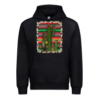 Black serape cowhide cacti Urban Hoodie - RanaPortraitStore