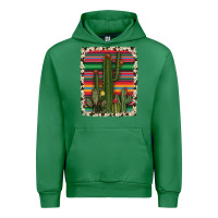 Emerald serape cowhide cacti Urban Hoodie - RanaPortraitStore