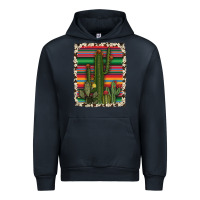 Navy serape cowhide cacti Urban Hoodie - RanaPortraitStore