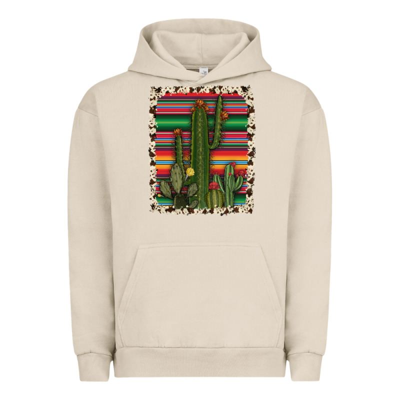 Serape Cowhide Cacti Urban Hoodie by RanaPortraitStore | Teevron