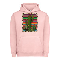 Pigment Salmon serape cowhide cacti Urban Hoodie - RanaPortraitStore