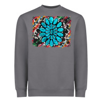 Storm cowhide and serape gemstone background Heavyweight Sweatshirt - RanaPortraitStore