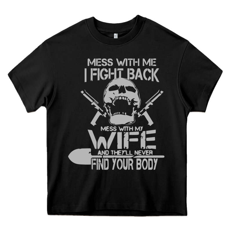 Mess With My Wife And They Heavy Core Tee by linhVisuals | Teevron