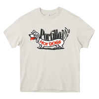 Cream resto portillo's Heavy Core Tee - linhVisuals