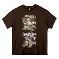 Chocolate Brown where the wild things are Heavy Core Tee - linhVisuals