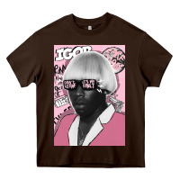 Chocolate Brown tyler the creator 2 Heavy Core Tee - linhVisuals