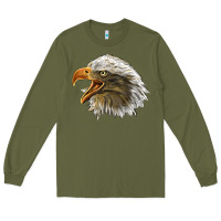 Army Green Bald Head Eagle Long Sleeve Tee - LillyAllenDesigns