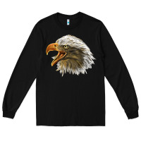 Black Bald Head Eagle Long Sleeve Tee - LillyAllenDesigns