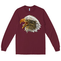 Burgundy Bald Head Eagle Long Sleeve Tee - LillyAllenDesigns